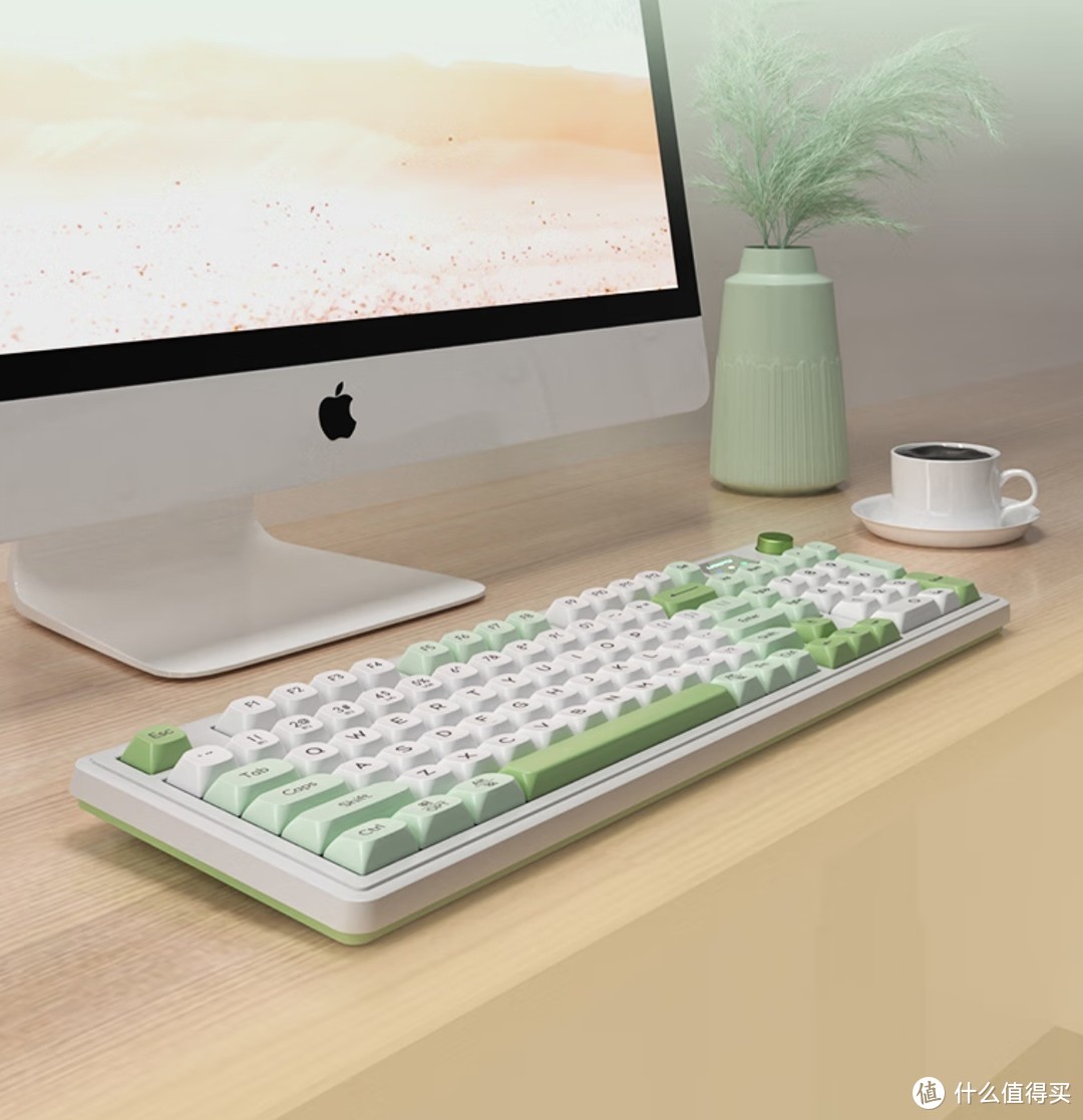 狼途L15青碧98键三模静音键盘，颜值担当！